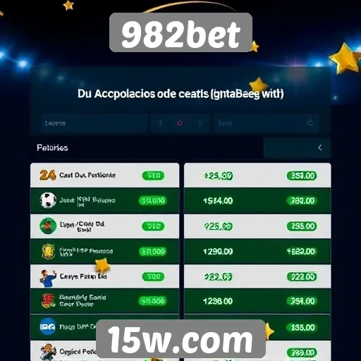 Prêmios e promoções disponíveis na 982bet